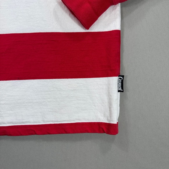 Barbarian Rugby Polo Shirt Lightweight Men's XL White Red Stripe Fanshawe Casual - Picture 3 of 6